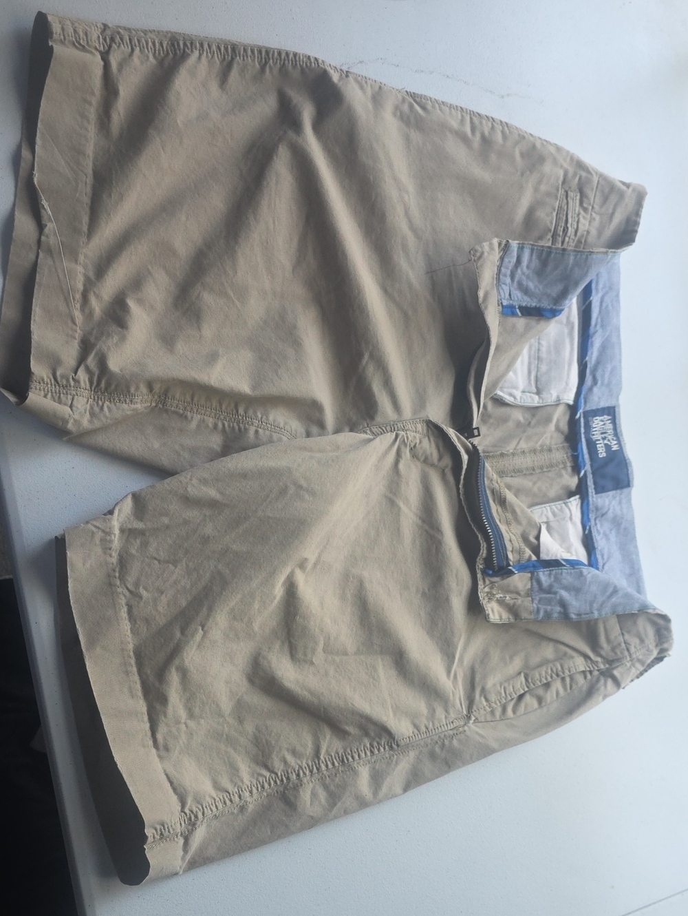 American Eagle Outfitters Khaki Flat-Front Men’s Shorts